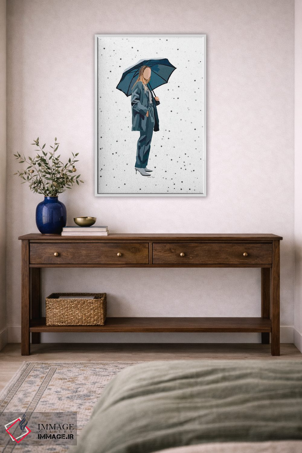 تابلو مینیمال بارش ستاره ها اثر آملیا نویز - D2W