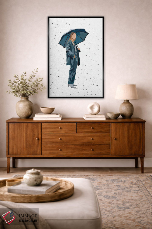 تابلو مینیمال بارش ستاره ها اثر آملیا نویز - D4B