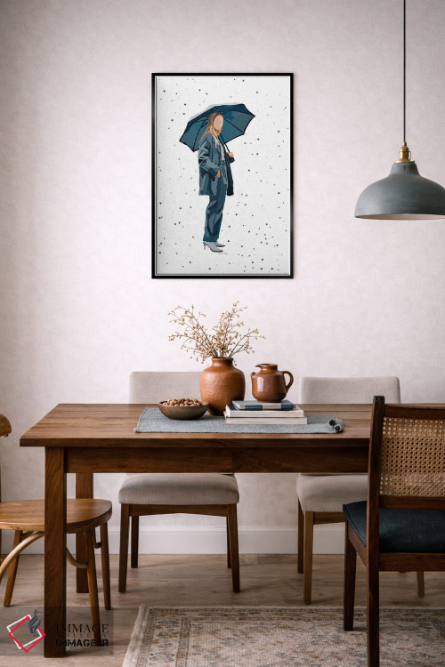 تابلو مینیمال بارش ستاره ها اثر آملیا نویز - D5B