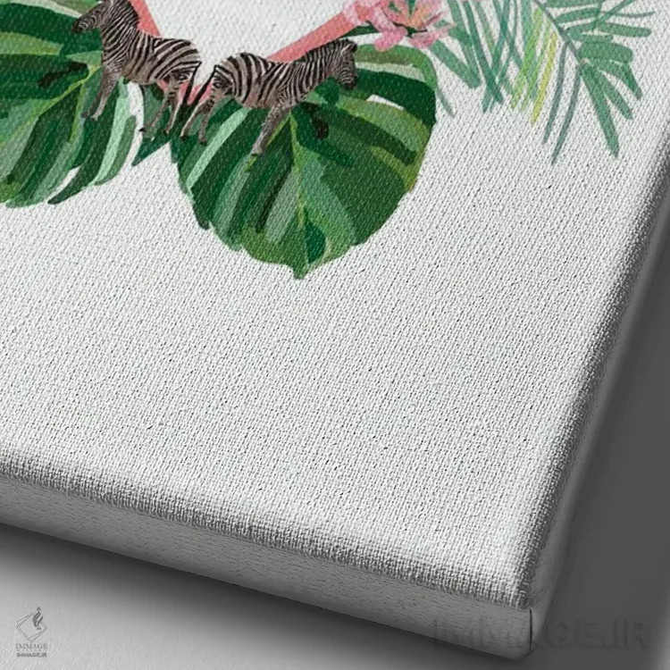 تابلو مینیمال فضای اجاره ای اثر آملیا نویز - نمای نزدیک بافت بوم