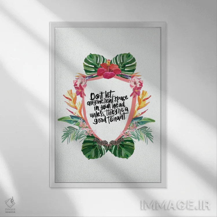 تابلو مینیمال فضای اجاره ای اثر آملیا نویز - نمای قابدار سفید