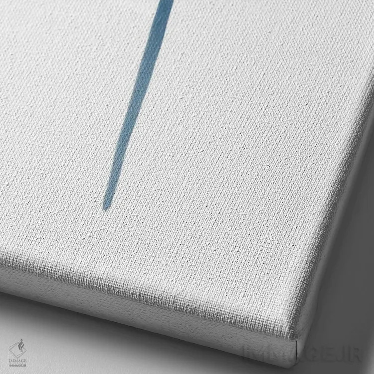 تابلو مینیمال سفره ماهی اثر آملیا نویز - نمای نزدیک بافت بوم