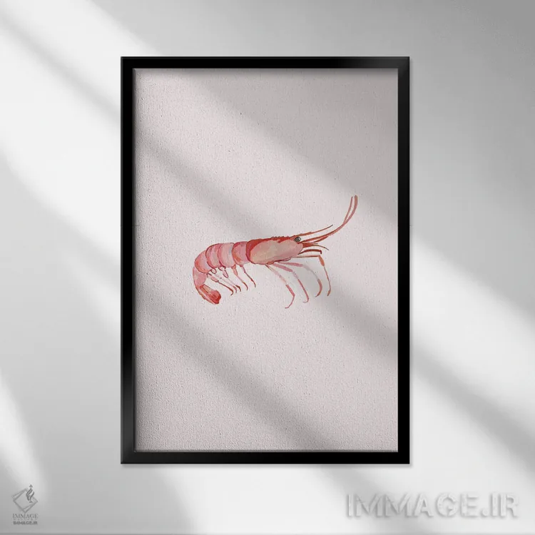 تابلو مینیمال میگو اثر آملیا نویز - نمای قابدار مشکی