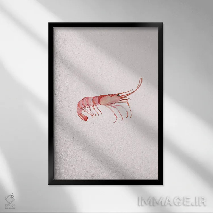 تابلو مینیمال میگو اثر آملیا نویز - نمای قابدار مشکی