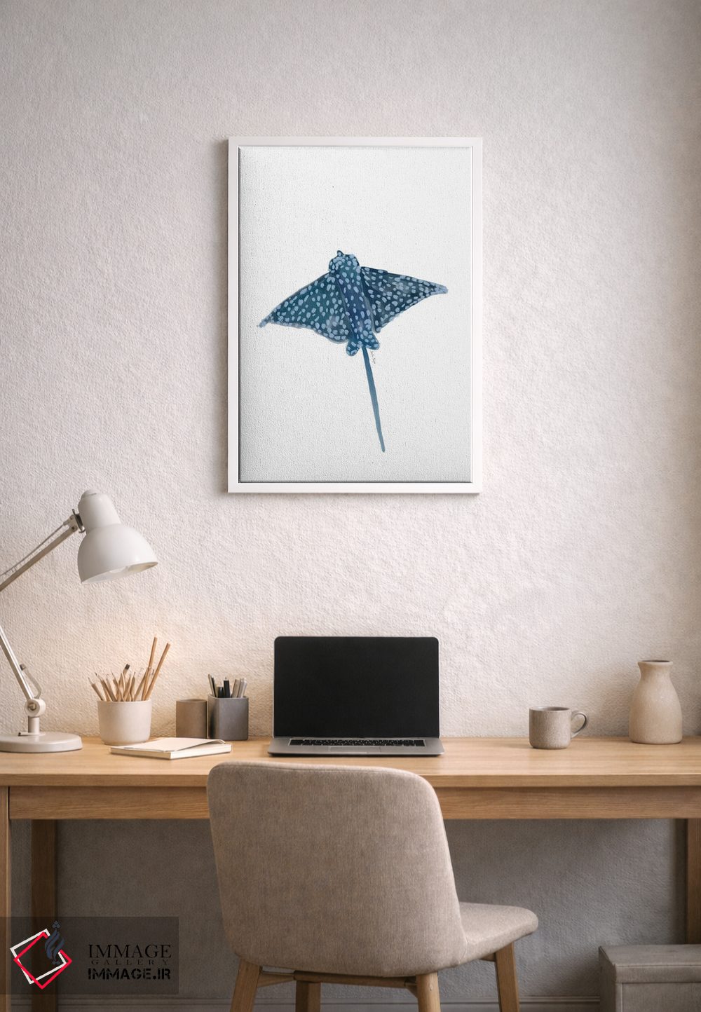 تابلو مینیمال سفره ماهی اثر آملیا نویز - D1W