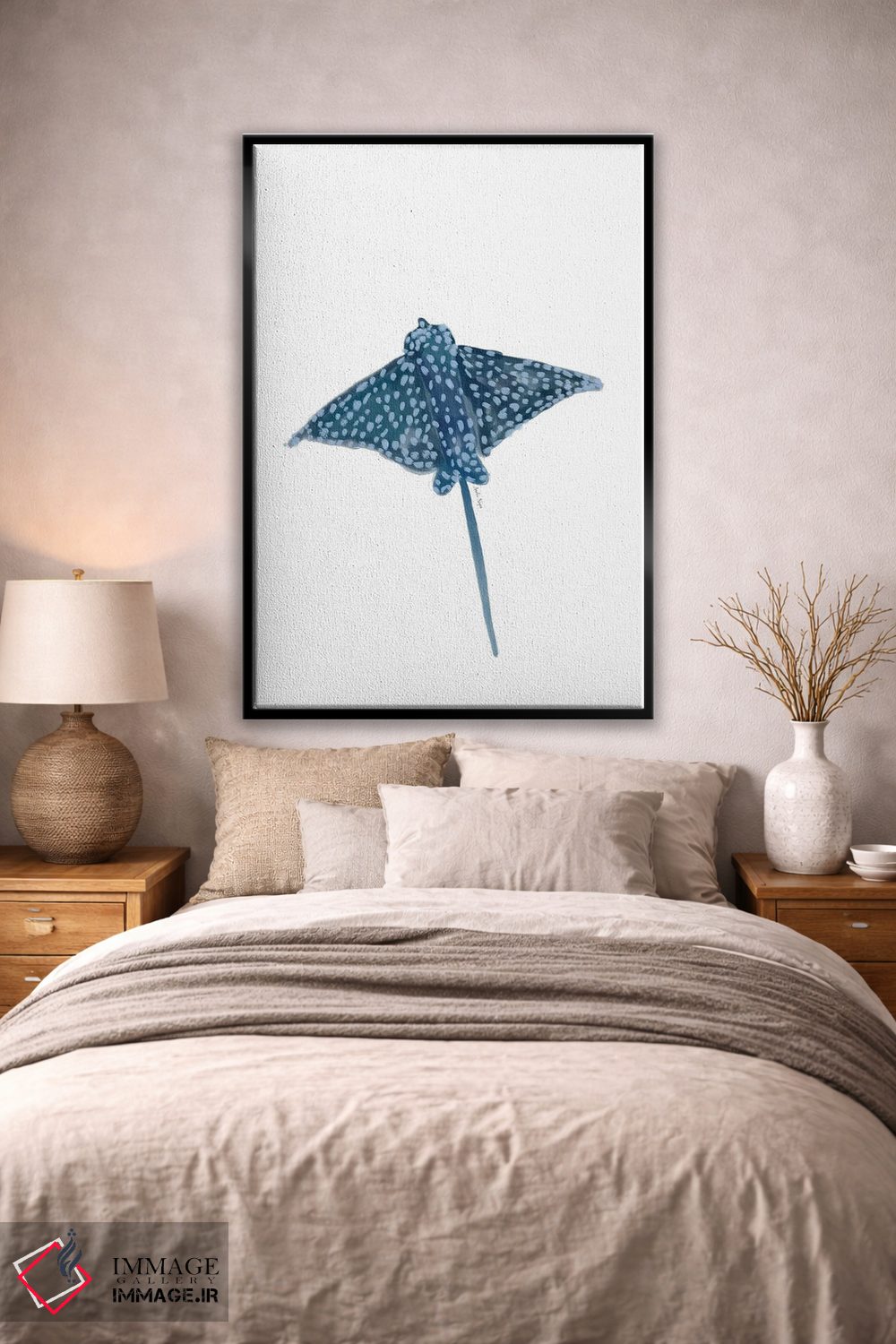 تابلو مینیمال سفره ماهی اثر آملیا نویز - D2B