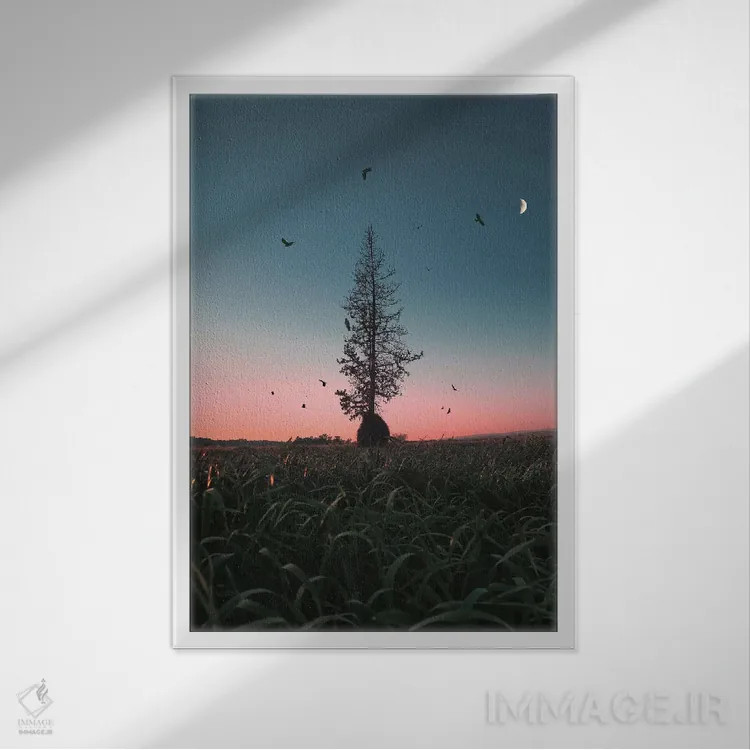تابلو دکوراتیو درخت بخشنده اثر نیـرز فوتوگرافی - نمای قابدار سفید