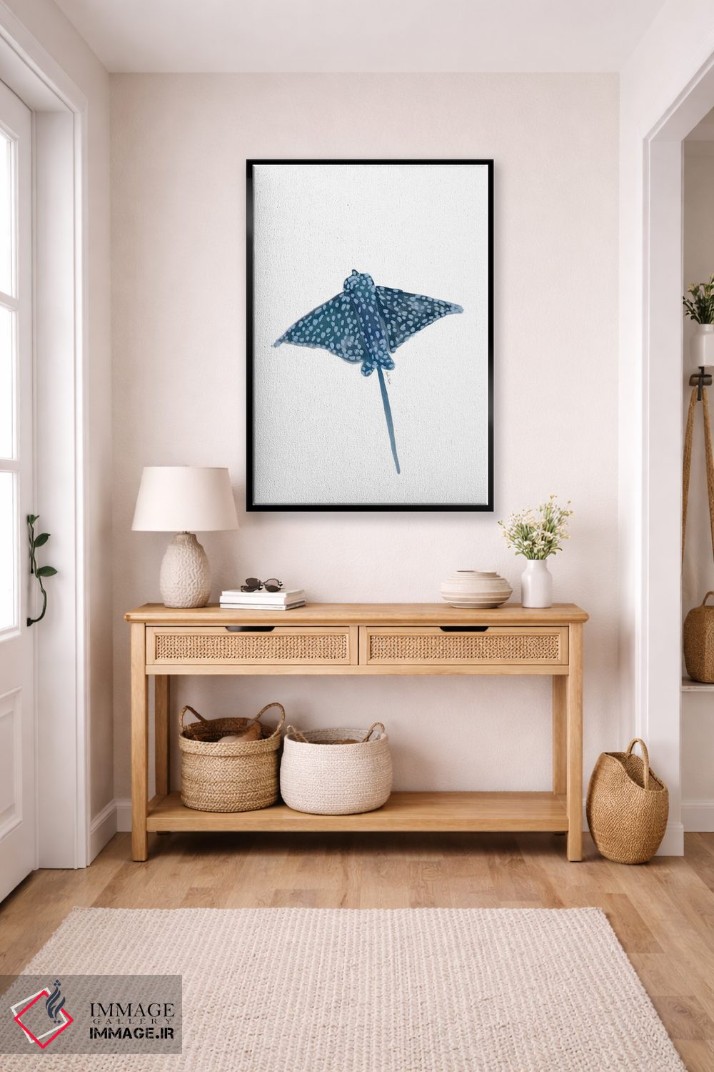 تابلو مینیمال سفره ماهی اثر آملیا نویز - D6B