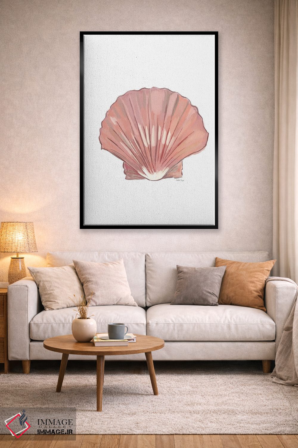 تابلو مینیمال صدف دریایی اثر آملیا نویز - D1B