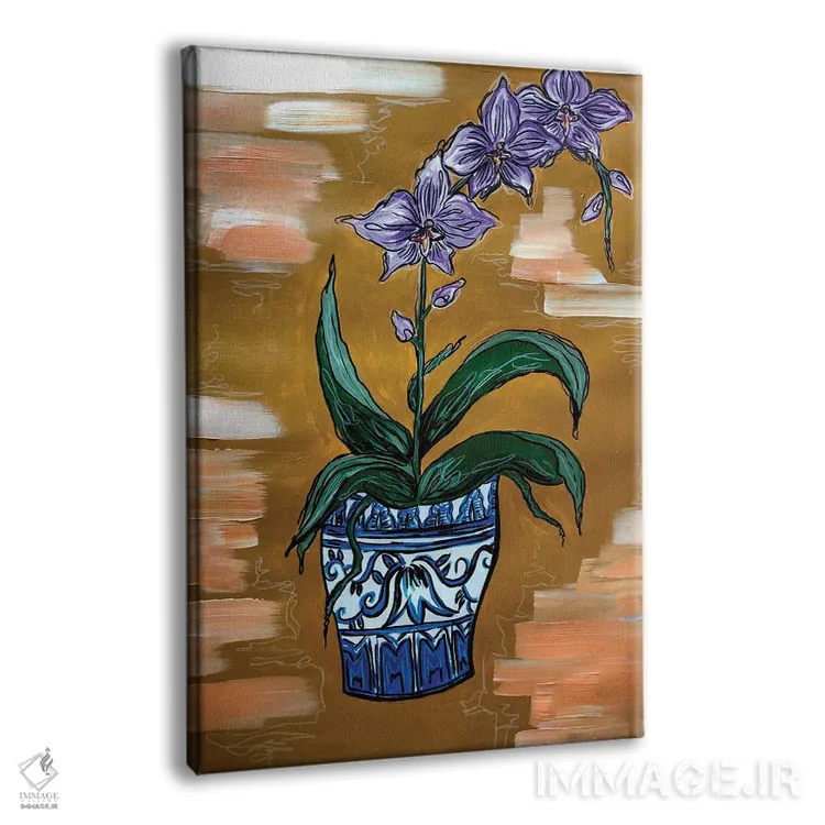 تابلو دکوراتیو ارکیده ها اثر نیکولتا پینتس - نمای پرسپکتیو محصول