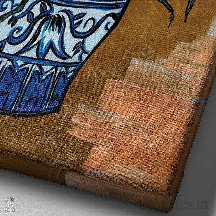 تابلو دکوراتیو ارکیده ها اثر نیکولتا پینتس - نمای نزدیک بافت بوم