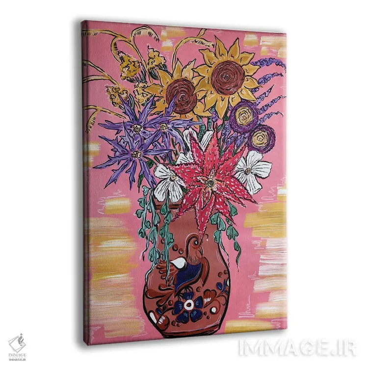 تابلو دکوراتیو دسته گل غرب وحشی اثر نیکولتا پینتس - نمای پرسپکتیو محصول