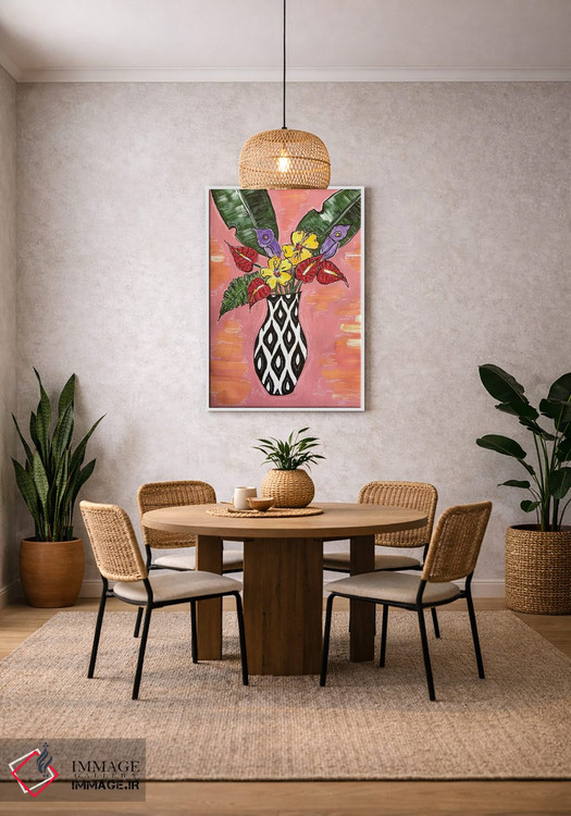 تابلو دکوراتیو ترکیب گل های استوایی اثر نیکولتا پینتس - D1W