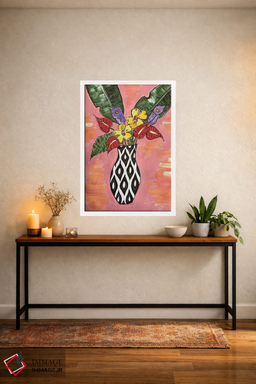 تابلو دکوراتیو ترکیب گل های استوایی اثر نیکولتا پینتس - D2W