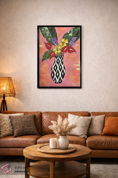 تابلو دکوراتیو ترکیب گل های استوایی اثر نیکولتا پینتس - D4B