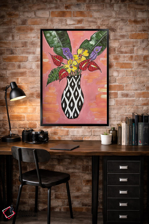 تابلو دکوراتیو ترکیب گل های استوایی اثر نیکولتا پینتس - D3B