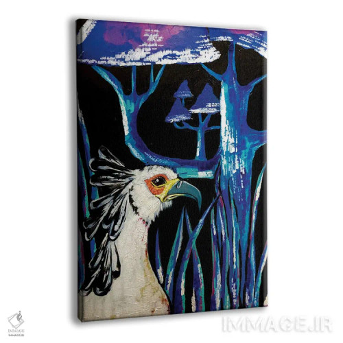 تابلو دکوراتیو پرنده منشی اثر نیکولتا پینتس - نمای پرسپکتیو محصول