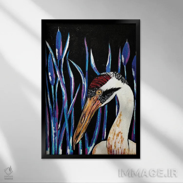 تابلو دکوراتیو درنا اثر نیکولتا پینتس - نمای قابدار مشکی