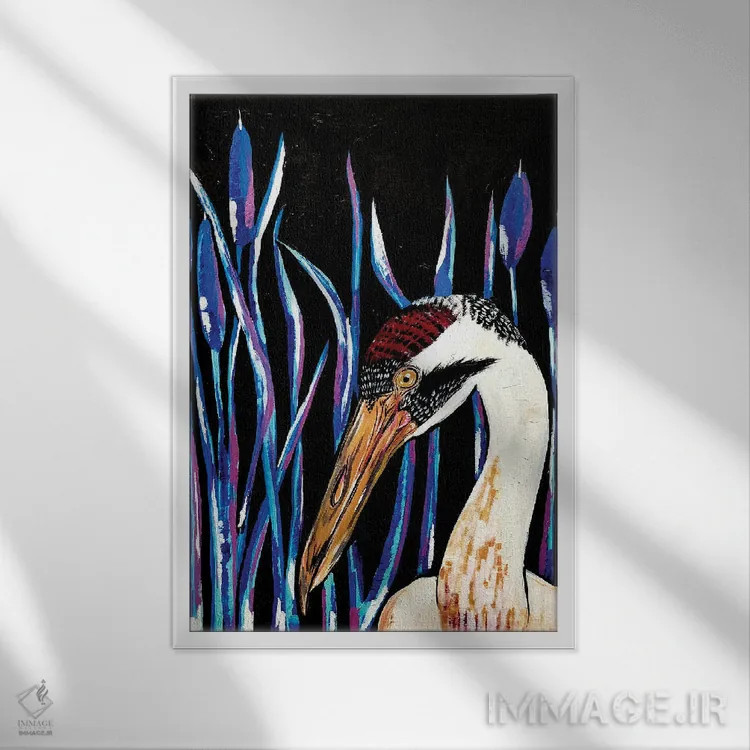 تابلو دکوراتیو درنا اثر نیکولتا پینتس - نمای قابدار سفید