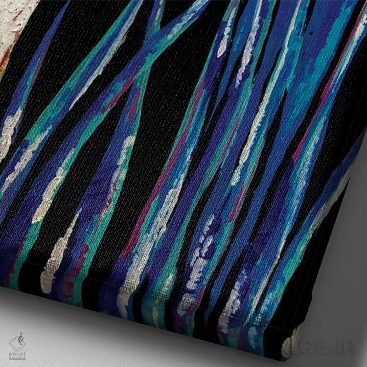 تابلو دکوراتیو پرنده منشی اثر نیکولتا پینتس - نمای نزدیک بافت بوم