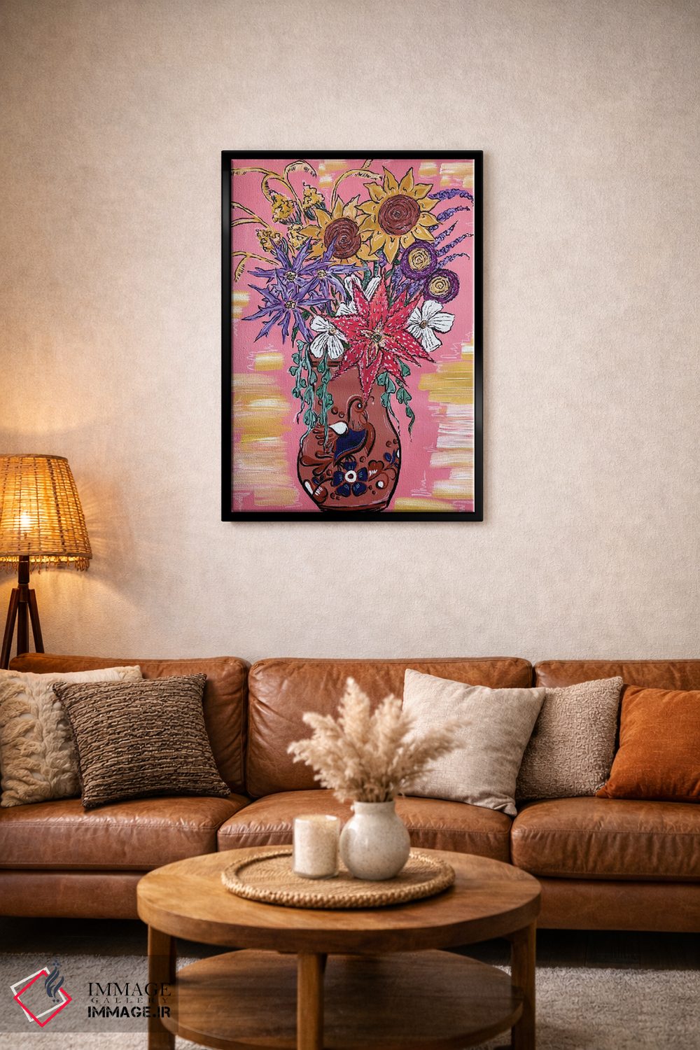 تابلو دکوراتیو دسته گل غرب وحشی اثر نیکولتا پینتس - D4B