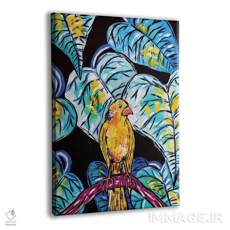 تابلو دکوراتیو قناری اثر نیکولتا پینتس - نمای پرسپکتیو محصول