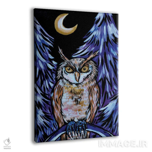 تابلو دکوراتیو جغد اثر نیکولتا پینتس - نمای پرسپکتیو محصول