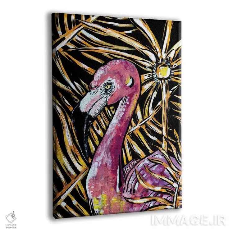 تابلو دکوراتیو فلامینگو اثر نیکولتا پینتس - نمای پرسپکتیو محصول