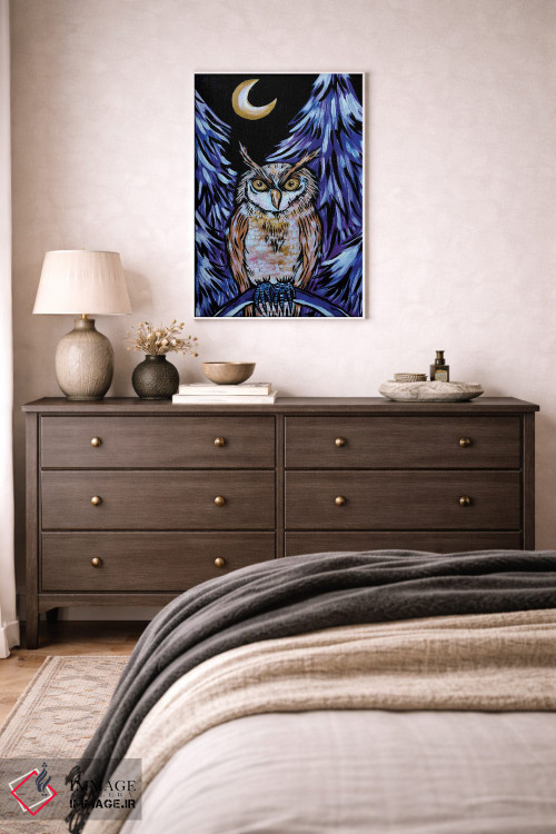 تابلو دکوراتیو جغد اثر نیکولتا پینتس - D3W