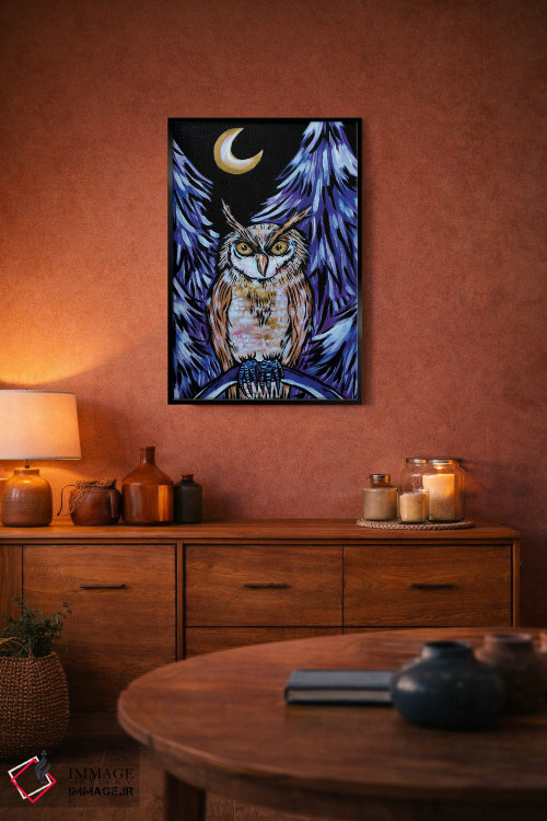 تابلو دکوراتیو جغد اثر نیکولتا پینتس - D4B