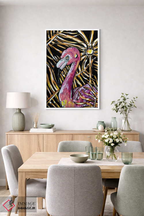 تابلو دکوراتیو فلامینگو اثر نیکولتا پینتس - D5W