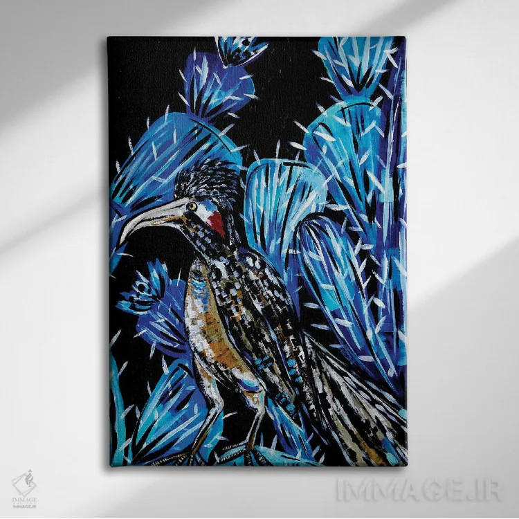 تابلو دکوراتیو دونده جاده ای آمریکایی اثر نیکولتا پینتس - نمای روبهرو روی دیوار