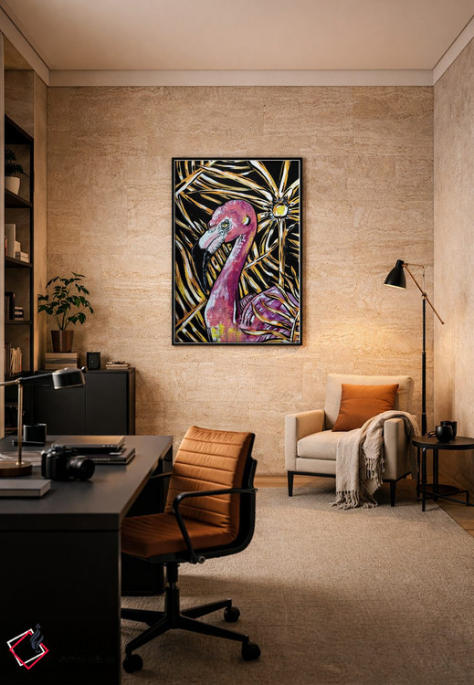 تابلو دکوراتیو فلامینگو اثر نیکولتا پینتس - D6B