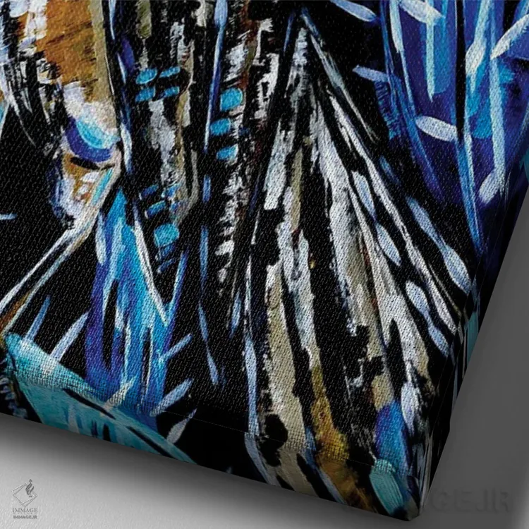 تابلو دکوراتیو دونده جاده ای آمریکایی اثر نیکولتا پینتس - نمای نزدیک بافت بوم