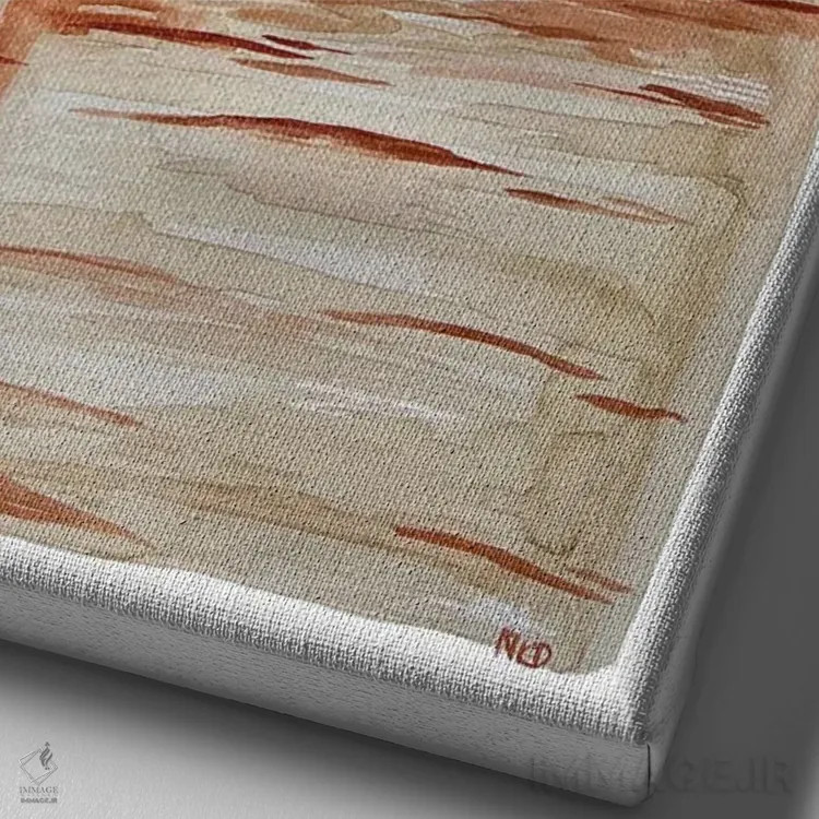 تابلو دکوراتیو تائوس در قهوه اثر نیکولتا پینتس - نمای نزدیک بافت بوم