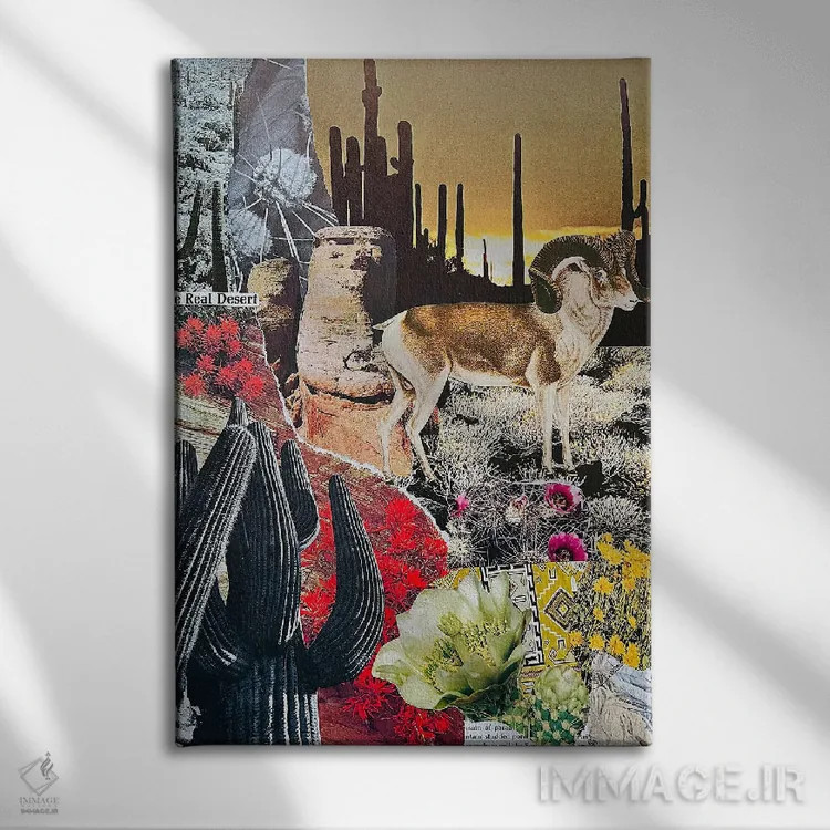 تابلو دکوراتیو بیابان واقعی اثر نیکولتا پینتس - نمای روبهرو روی دیوار