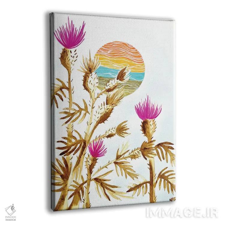 تابلو دکوراتیو خار مقدس قهوه ای اثر نیکولتا پینتس - نمای پرسپکتیو محصول