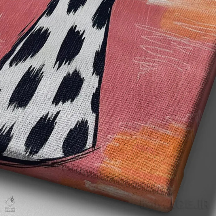 تابلو دکوراتیو شکوفه های استوایی اثر نیکولتا پینتس - نمای نزدیک بافت بوم