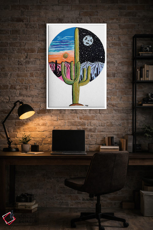 تابلو دکوراتیو ساقوارو شب و روز اثر نیکولتا پینتس - D3W