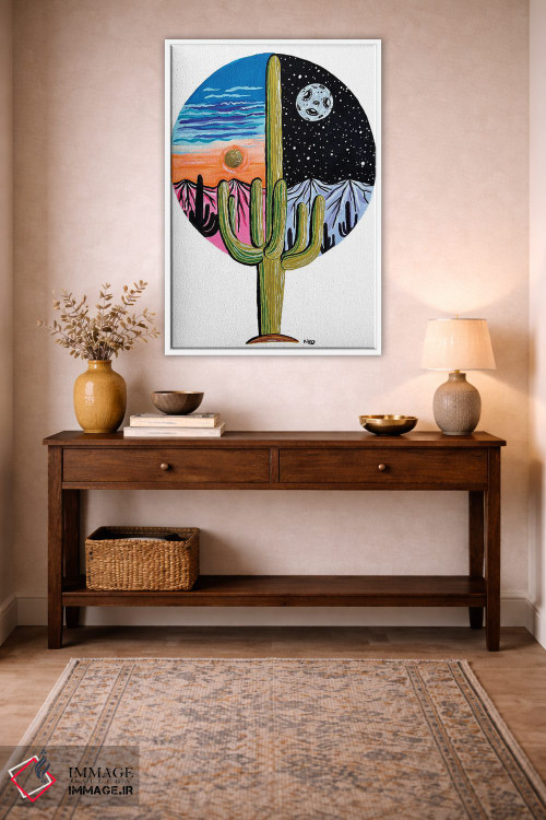 تابلو دکوراتیو ساقوارو شب و روز اثر نیکولتا پینتس - D2W