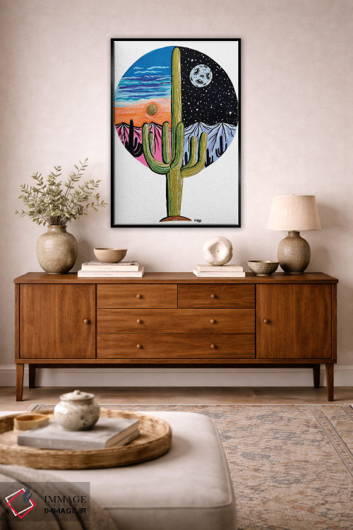 تابلو دکوراتیو ساقوارو شب و روز اثر نیکولتا پینتس - D4B