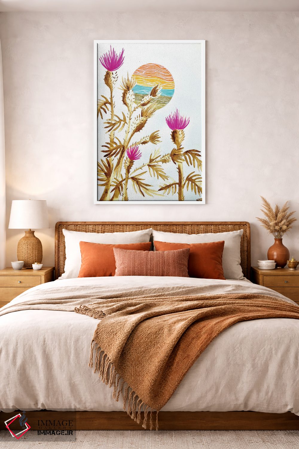 تابلو دکوراتیو خار مقدس قهوه ای اثر نیکولتا پینتس - D2W