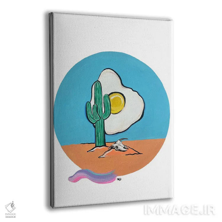 تابلو دکوراتیو تخم مرغ گریزی I اثر نیکولتا پینتس - نمای پرسپکتیو محصول