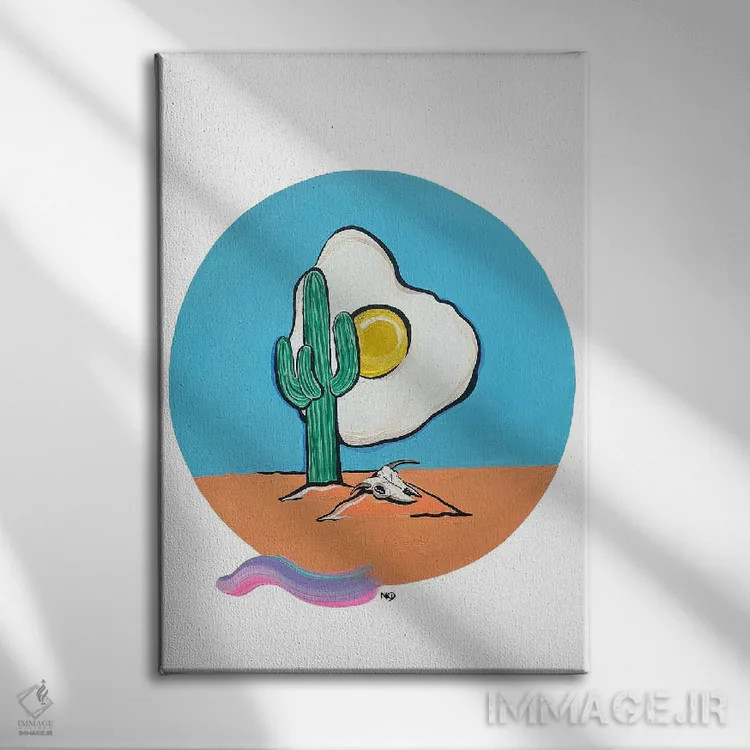 تابلو دکوراتیو تخم مرغ گریزی I اثر نیکولتا پینتس - نمای روبهرو روی دیوار