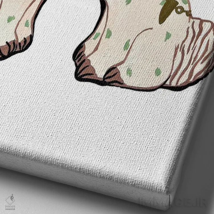 تابلو دکوراتیو سگ های استافوردشایر غربی اثر نیکولتا پینتس - نمای نزدیک بافت بوم