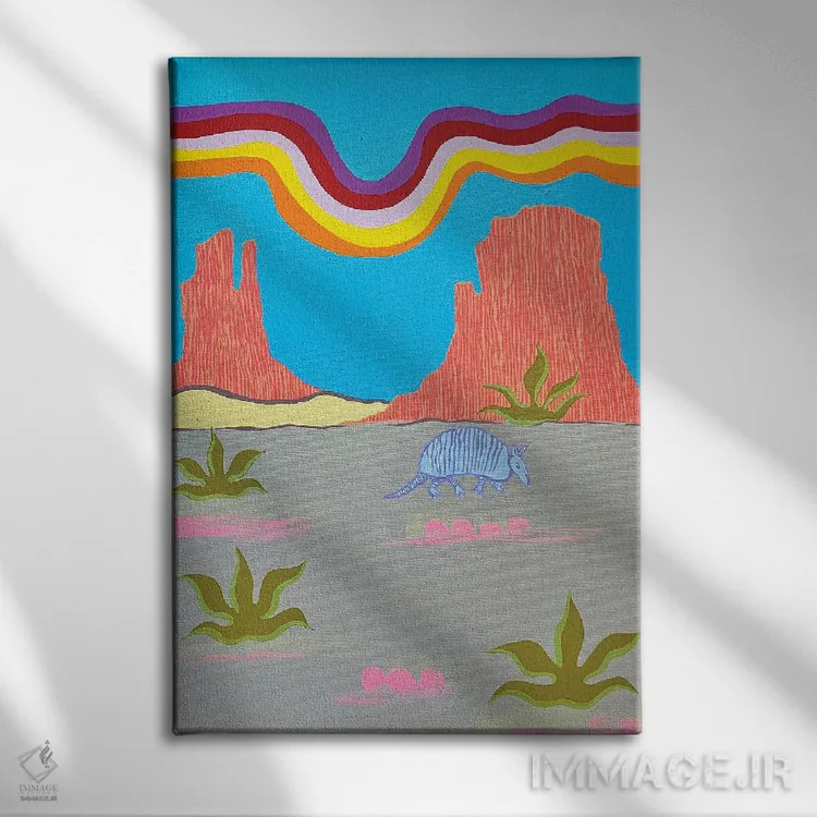 تابلو دکوراتیو آرمدیلو اثر نیکولتا پینتس - نمای روبهرو روی دیوار