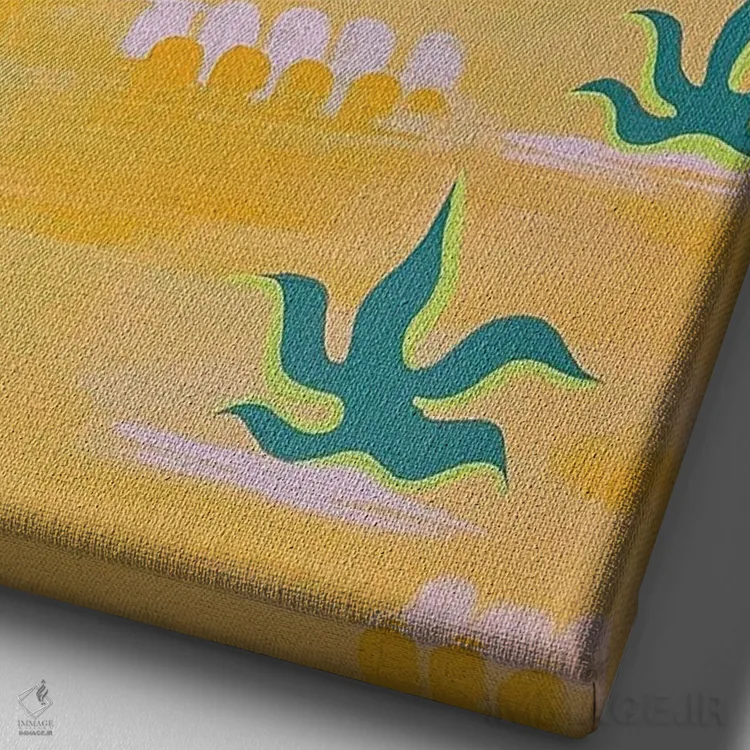 تابلو دکوراتیو پرانگهورن اثر نیکولتا پینتس - نمای نزدیک بافت بوم