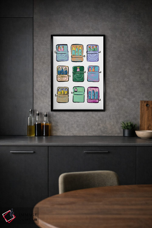 تابلو دکوراتیو قوطی ماهی سارباور اثر نیکولتا پینتس - D1B