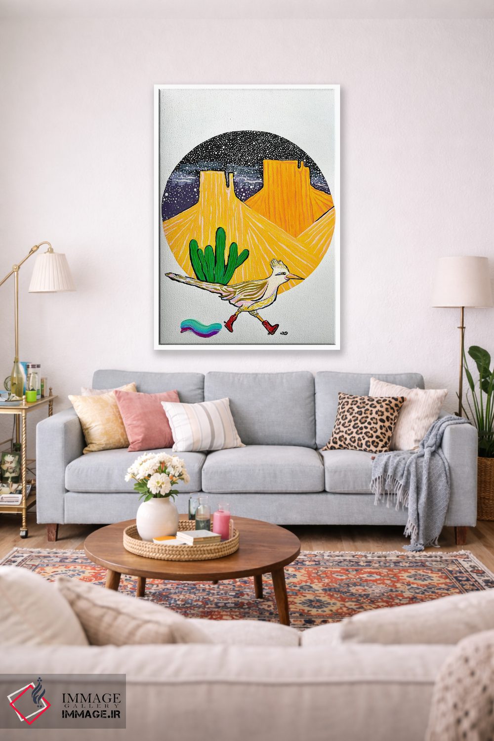 تابلو دکوراتیو دونده جاده ای با چکمه گاوچرانی اثر نیکولتا پینتس - D1W