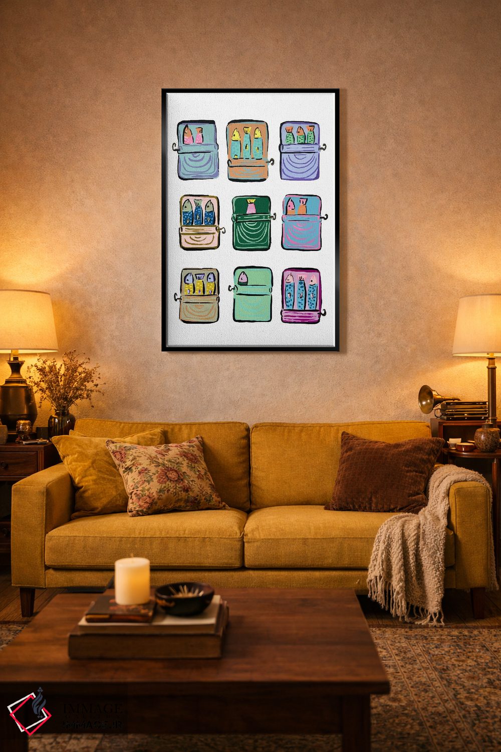 تابلو دکوراتیو قوطی ماهی سارباور اثر نیکولتا پینتس - D5B